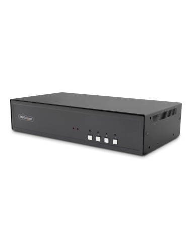 StarTech.com Switch KVM Sicuro a 4 porte per doppio monitor, HDMI o DisplayPort, 4K 60Hz, NIAP 4.0 Desktop KVM, Alloggiamento