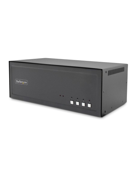 StarTech.com Switch KVM Sicuro a 4 porte quad-monitor, DisplayPort, 4K 30Hz, KVM desktop NIAP 4.0, Porta CAC, Made in USA