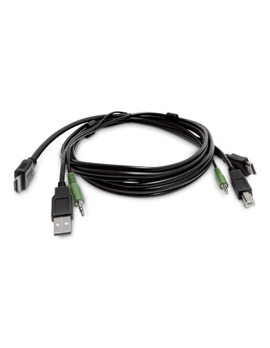 StarTech.com Cavo KVM HDMI da 3 m – USB 2.0 e jack audio 3,5 mm, cavo combinato universale compatibile con switch KVM, conforme