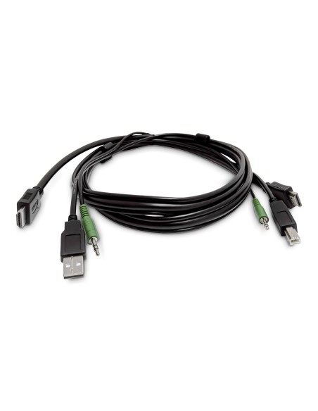 StarTech.com Cavo KVM HDMI da 3 m – USB 2.0 e jack audio 3,5 mm, cavo combinato universale compatibile con switch KVM, conforme