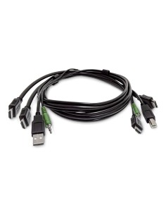 StarTech.com Cavo KVM HDMI doppio da 3 m, USB 2.0, audio jack 3,5 mm, cavo combinato universale compatibile con switch KVM,