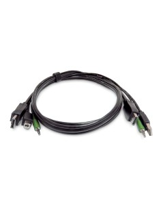 StarTech.com Cavo KVM DisplayPort da 3 m, USB 2.0, audio jack 3,5 mm, cavo combinato universale compatibile con switch KVM,