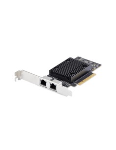 StarTech.com Scheda di rete PCIe Ethernet 10Gb a 2 porte, chipset Broadcom BCM57416, doppia RJ45 10GBase-T Gigabit