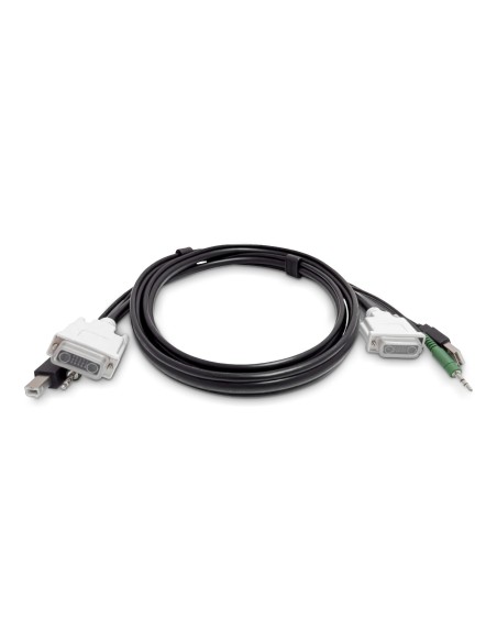 StarTech.com Cavo KVM DVI da 1,8 m, USB 2.0 e Audio da 3,5 mm, Cavo Combinato Universale per Switch KVM, Conforme TAA