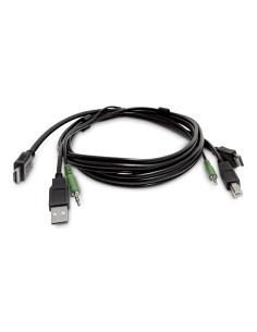 StarTech.com Cavo KVM HDMI da 1,8 m, USB 2.0 e Audio da 3,5 mm, Cavo Combinato Universale per Switch KVM, Conforme TAA