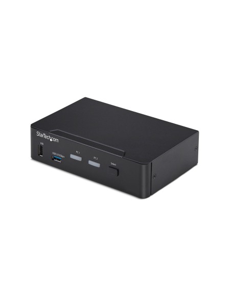 StarTech.com Switch KVM DisplayPort a 2 porte, 4K 60Hz, DP 1.2, gestione EDID, hub USB 3.0 a 2 porte, 4 porte USB HID, conforme