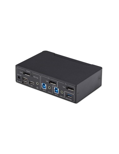 StarTech.com Switch KVM DisplayPort a 2 porte, 4K 60Hz, DP 1.2, gestione EDID, hub USB 3.0 a 2 porte, 4 porte USB HID, conforme