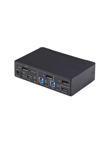 StarTech.com Switch KVM DisplayPort a 2 porte, 4K 60Hz, DP 1.2, gestione EDID, hub USB 3.0 a 2 porte, 4 porte USB HID, conforme