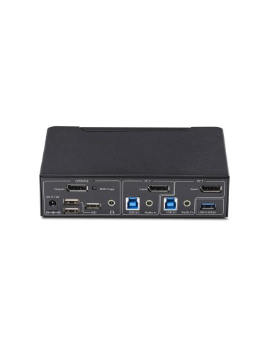 StarTech.com Switch KVM DisplayPort a 2 porte, 4K 60Hz, DP 1.2, gestione EDID, hub USB 3.0 a 2 porte, 4 porte USB HID, conforme