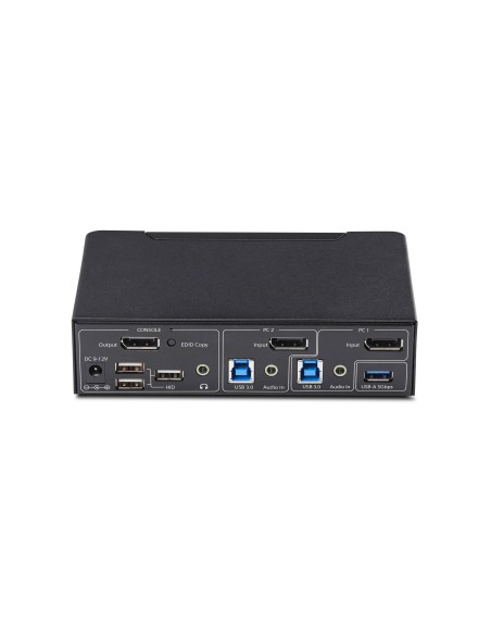 StarTech.com Switch KVM DisplayPort a 2 porte, 4K 60Hz, DP 1.2, gestione EDID, hub USB 3.0 a 2 porte, 4 porte USB HID, conforme