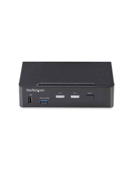 StarTech.com Switch KVM DisplayPort a 2 porte, 4K 60Hz, DP 1.2, gestione EDID, hub USB 3.0 a 2 porte, 4 porte USB HID, conforme