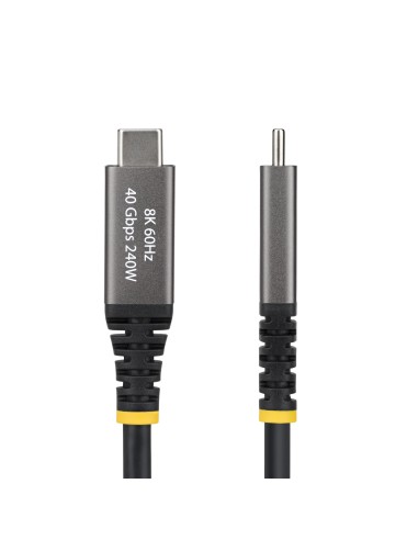 StarTech.com Cavo USB4 da 2m, 40 Gbps, Cavo USB-C Attivo, 240W PD, 8K 60Hz   4K 240 Hz DP2.1 DP40, Rivestimento in TPE,