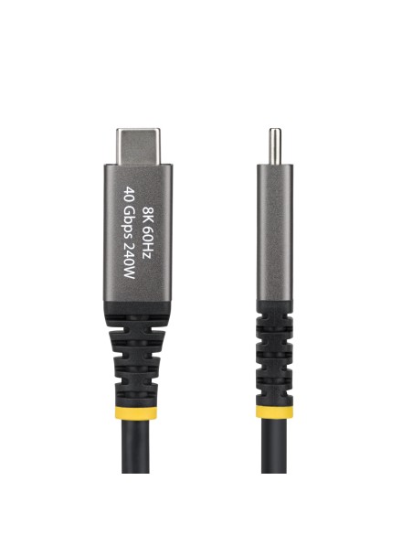 StarTech.com Cavo USB4 da 2m, 40 Gbps, Cavo USB-C Attivo, 240W PD, 8K 60Hz   4K 240 Hz DP2.1 DP40, Rivestimento in TPE,