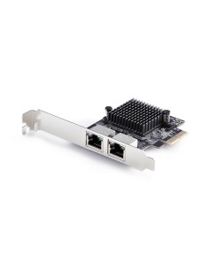 StarTech.com Scheda di Rete PCIe Gigabit a 2 Porte 5G, Interfaccia LAN PCI Express 5G 2,5G 1G 100M 10M, Realtek RTL8126, NIC