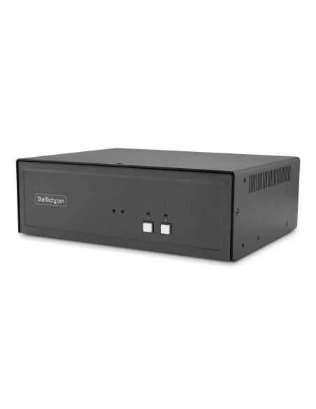 StarTech.com Switch KVM Sicuro a 2 porte per doppio monitor, DisplayPort, 4K 30Hz, NIAP 4.0 Desktop KVM, Alloggiamento in