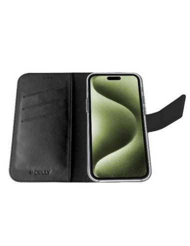 Celly WALLYMAG custodia per cellulare 16 cm (6.3") Custodia a borsellino Nero