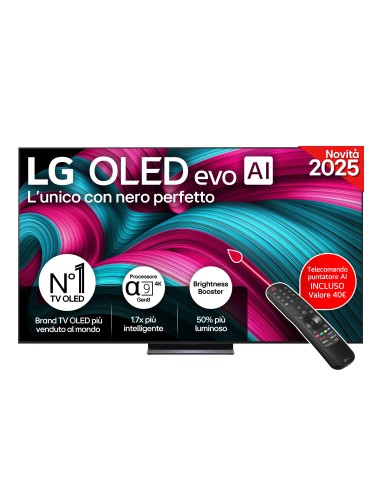 LG OLED evo AI OLED83C54LA TV Serie C5 83'' 4K, α9 Gen8, Brightness Booster, 40W, 4 HDMI, VRR 144Hz, Smart TV WebOS 25