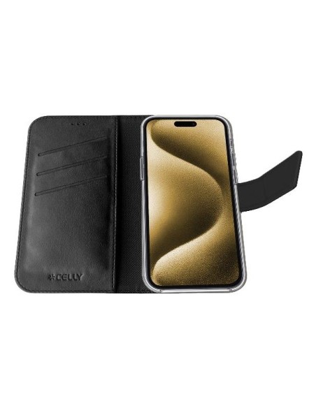 Celly WALLYMAG custodia per cellulare 16,5 cm (6.5") Custodia a borsellino Nero