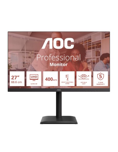 AOC E4 U27E4CV Monitor PC 68,6 cm (27") 3840 x 2160 Pixel 4K Ultra HD LED Nero