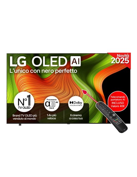 LG OLED AI OLED83B56LA TV Serie B5 83'' 4K, α8 Gen2, Dolby Vision, 20W, 4 HDMI con VRR 120Hz, G-Sync, Smart TV WebOS 25