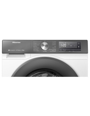 Hisense WD3S9043BW7 lavasciuga Libera installazione Caricamento frontale Bianco D