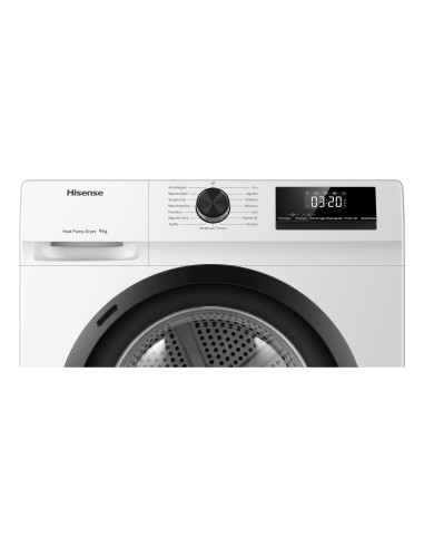 Hisense DHQE900UWDC asciugatrice Libera installazione Caricamento frontale 9 kg Bianco