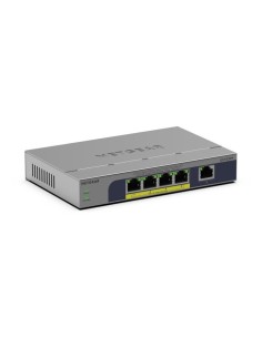 NETGEAR GS105PP Non gestito Gigabit Ethernet (10 100 1000) Supporto Power over Ethernet (PoE) Montaggio da desktop parete Grigio