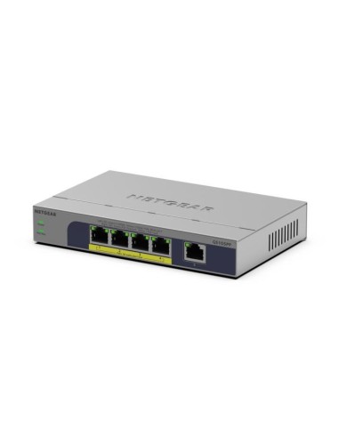 NETGEAR GS105PP Non gestito Gigabit Ethernet (10 100 1000) Supporto Power over Ethernet (PoE) Montaggio da desktop parete Grigio