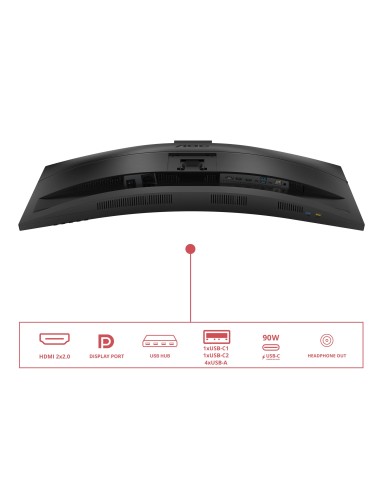 AOC E4 CU34E4CW Monitor PC 86,4 cm (34") 3440 x 1440 Pixel UltraWide Quad HD LED Nero