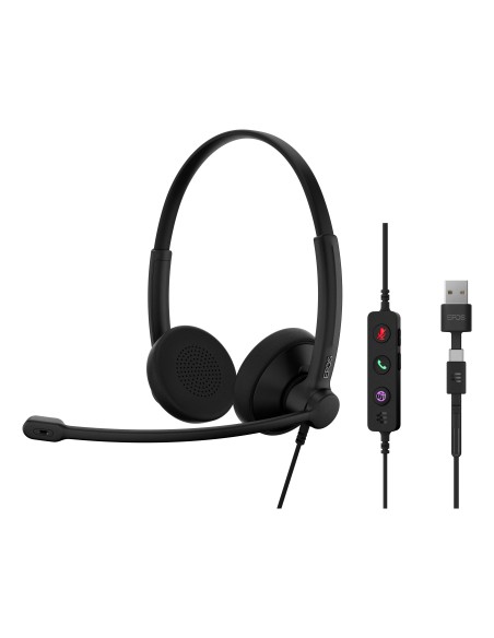 EPOS 1001421 cuffia e auricolare Cablato A Padiglione Ufficio USB Type-C   USB Type-A Nero