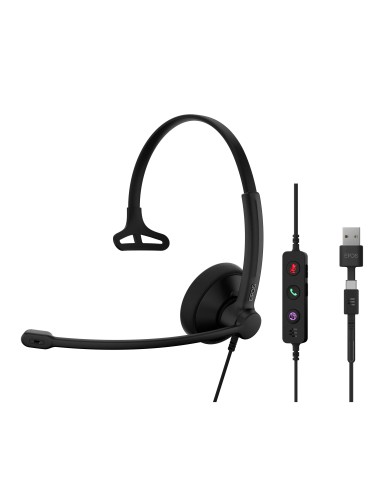 EPOS 1001419 cuffia e auricolare Cablato A Padiglione Ufficio USB Type-C   USB Type-A Nero