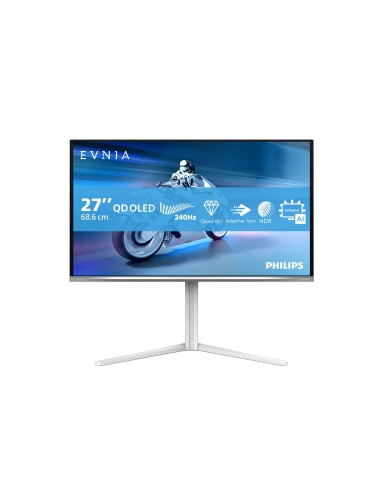 Philips Evnia 6000 27M2N6501L 00 Monitor PC 67,3 cm (26.5") 2560 x 1440 Pixel Quad HD QD-OLED Bianco