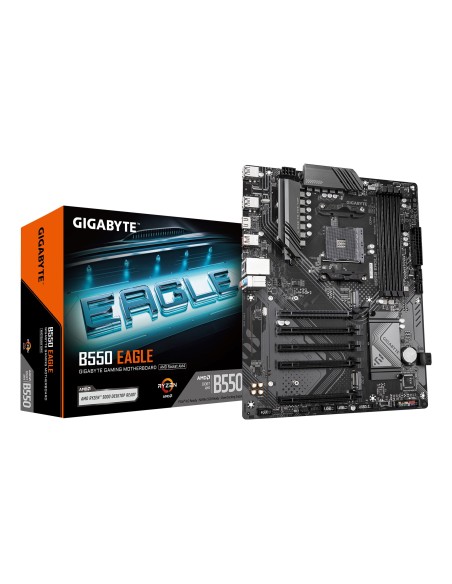 GIGABYTE B550 EAGLE Scheda madre - CPU AMD Ryzen serie 5000 G, VRM a 10+3+1 fasi, fino a 3200 MHz DDR4, 1xPCIe 4.0 + 1xPCIe 3.0