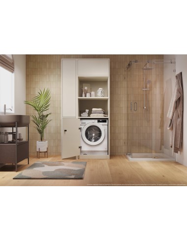 Candy BC4S485M4D8-S lavasciuga Da incasso Caricamento frontale Bianco D