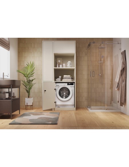 Candy BC4S485M4D8-S lavasciuga Da incasso Caricamento frontale Bianco D