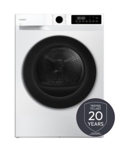 Candy PRODRY 300, Asciugatrice Slim 8 KG, Classe D, Bianco, Inverter, 5 Cicli rapidi, GDS 8N2B-S