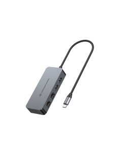 Conceptronic ABBY24G replicatore di porte e docking station per laptop Cablato USB 3.2 Gen 1 (3.1 Gen 1) Type-C Grigio