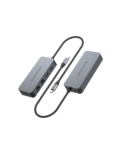Conceptronic ABBY24G replicatore di porte e docking station per laptop Cablato USB 3.2 Gen 1 (3.1 Gen 1) Type-C Grigio