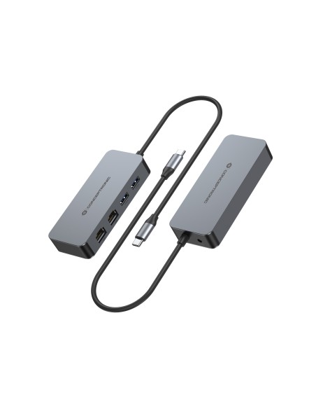 Conceptronic ABBY24G replicatore di porte e docking station per laptop Cablato USB 3.2 Gen 1 (3.1 Gen 1) Type-C Grigio