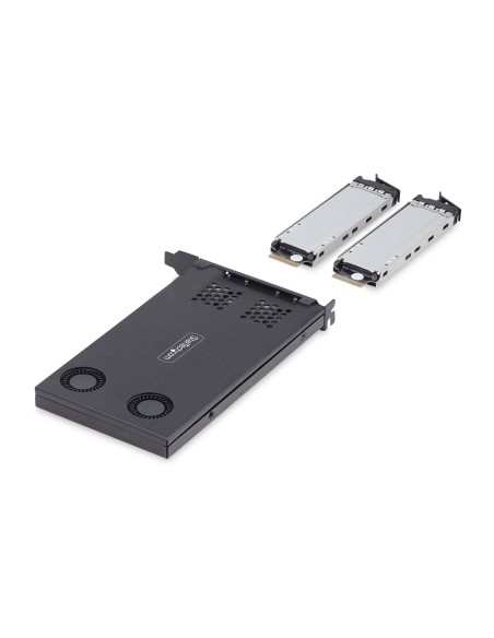 StarTech.com Adattatore SSD M.2 NVMe a PCIe x8 rack mobile a doppio alloggiamento rimovibile biforcazione necessaria