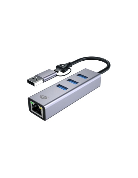 Conceptronic ABBY25G replicatore di porte e docking station per laptop Cablato USB 3.2 Gen 1 (3.1 Gen 1) Type-A + Type-C Grigio