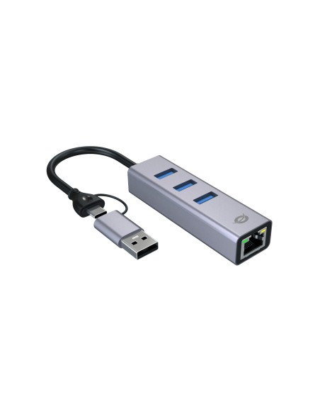 Conceptronic ABBY25G replicatore di porte e docking station per laptop Cablato USB 3.2 Gen 1 (3.1 Gen 1) Type-A + Type-C Grigio