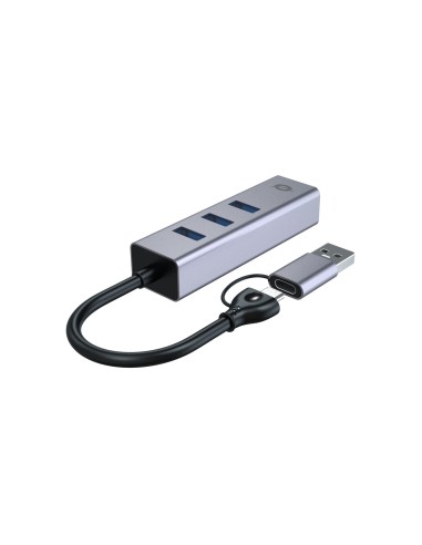 Conceptronic ABBY25G replicatore di porte e docking station per laptop Cablato USB 3.2 Gen 1 (3.1 Gen 1) Type-A + Type-C Grigio