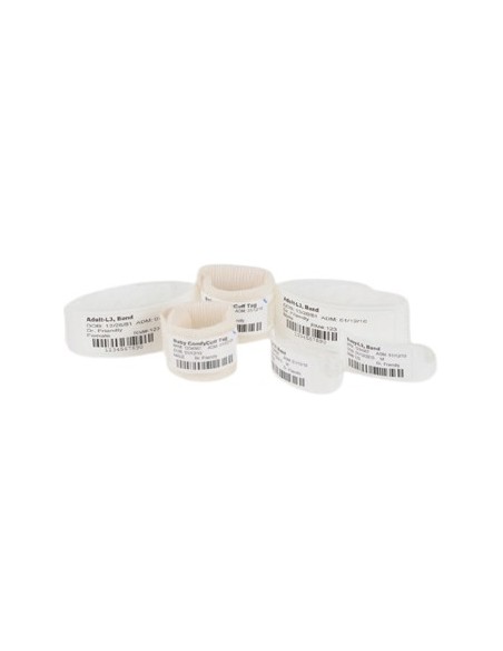 Zebra LB2-PED-L3E cinturino da polso Bianco Braccialetti da ospedale