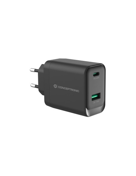 Conceptronic ALTHEA20B45 Caricabatterie per dispositivi mobili Universale Nero AC Ricarica rapida Interno