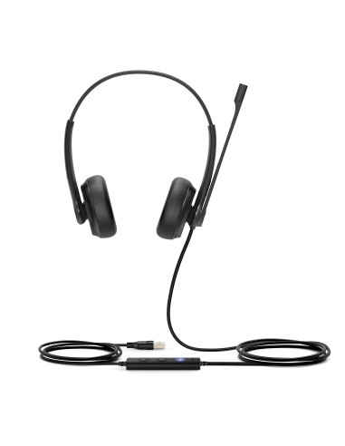 Yealink UH34 Dual Teams Auricolare Cablato A Padiglione Ufficio USB tipo A Nero