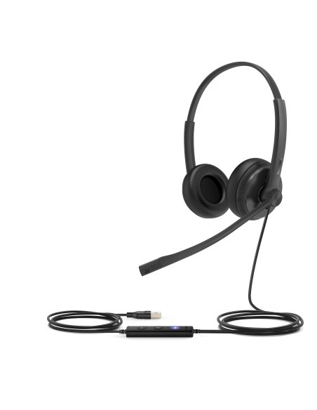 Yealink UH34 Dual Teams Auricolare Cablato A Padiglione Ufficio USB tipo A Nero