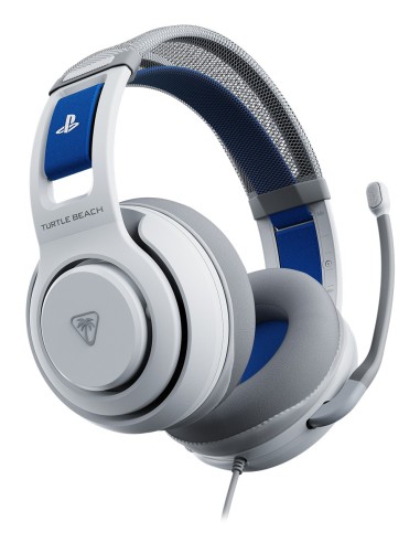 Turtle Beach Atlas 200 Cuffie Bianco da gioco cablate con licenza ufficiale per PlayStation - driver Nanoclear da 50 mm,