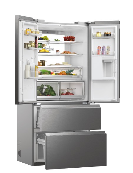 Haier HFW7819EWMP Libera installazione 537 L Platino, Acciaio inox