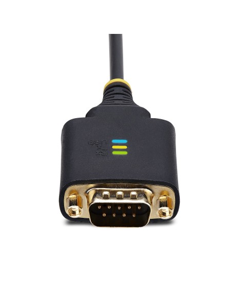 StarTech.com 2P6FFC-USB-SERIAL adattatore per inversione del genere dei cavi USB-A 2 x DB-9 RS-232 Nero, Grigio